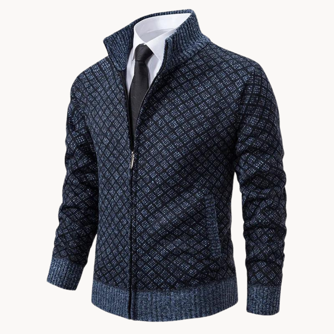 Julien – Svetr s Rolákem z Jacquard Pleteniny