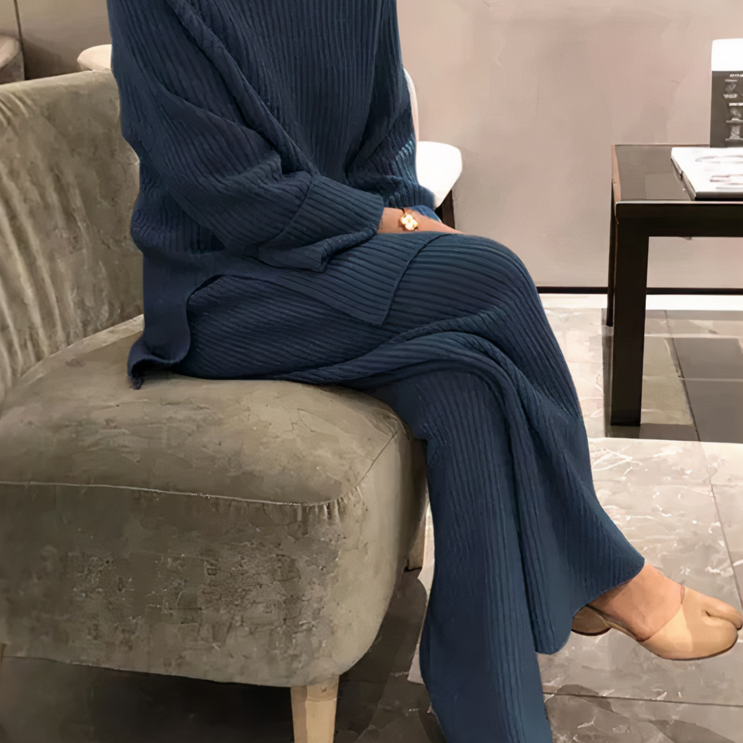 Samantha – Souprava ležérní pletené svetr & kalhoty