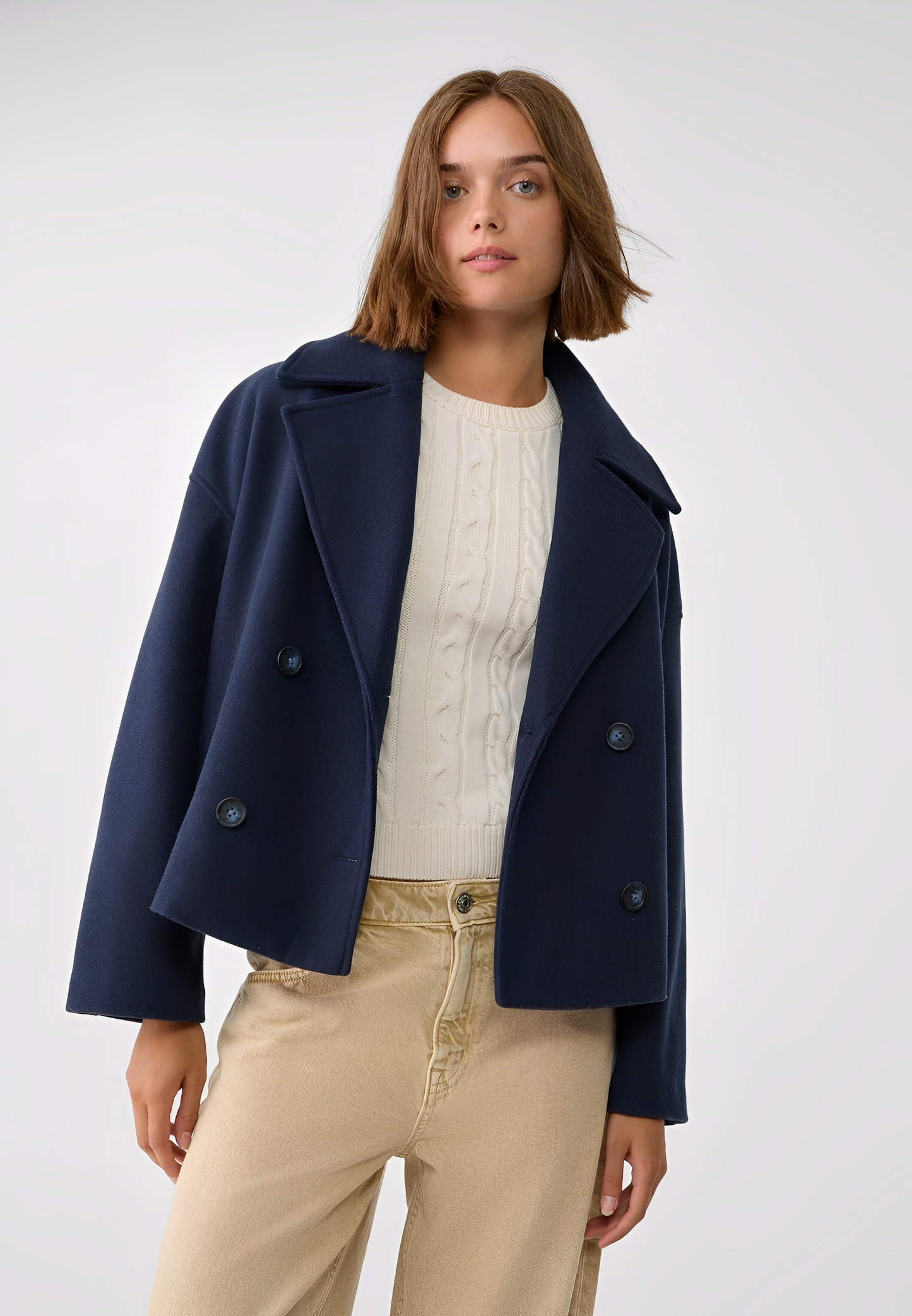 Claire – Krátké Elegantní Dvojřadé Sako
