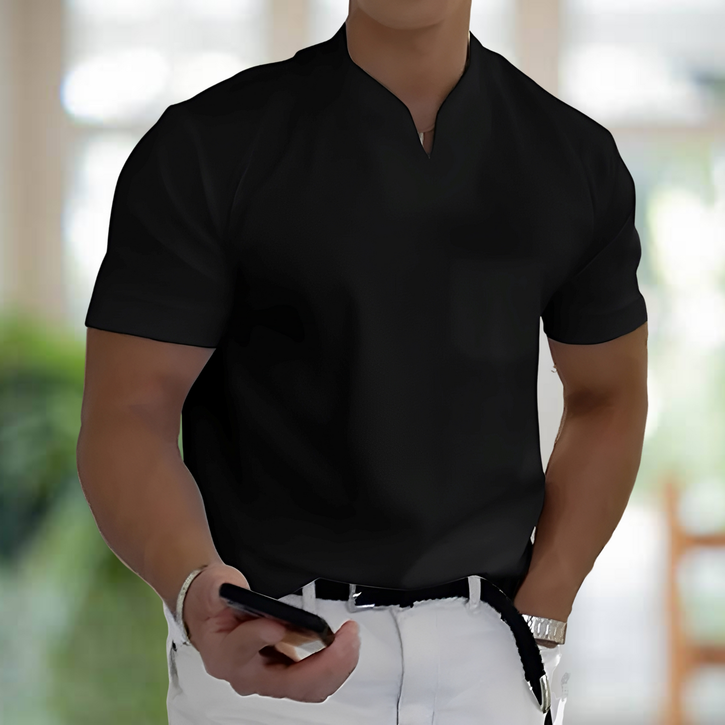 Jason – Krátký rukáv Business-Fitness tričko pro muže
