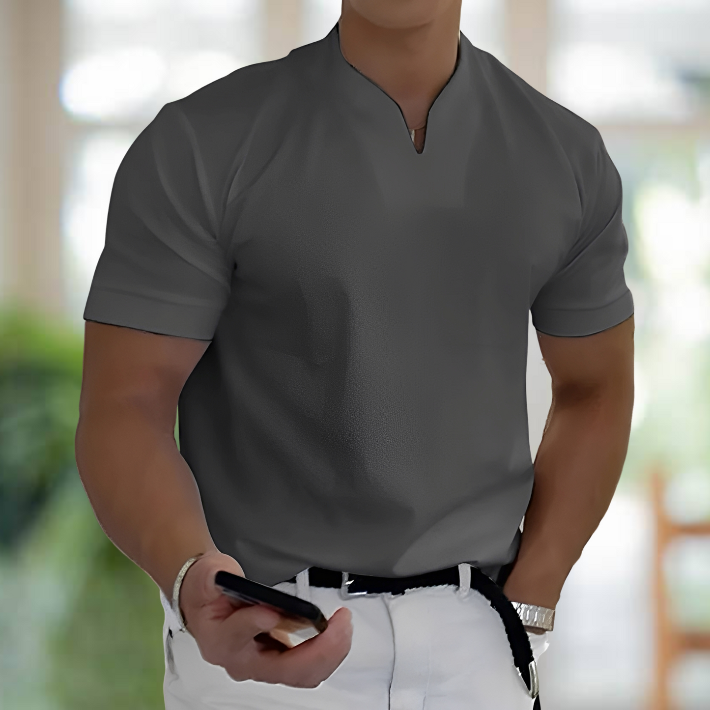 Jason – Krátký rukáv Business-Fitness tričko pro muže