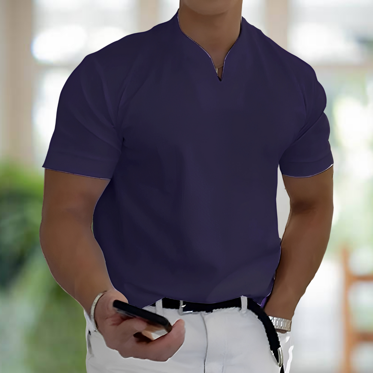 Jason – Krátký rukáv Business-Fitness tričko pro muže