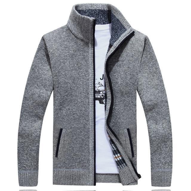 Iker – Pánská pletená bunda s fleece podšívkou