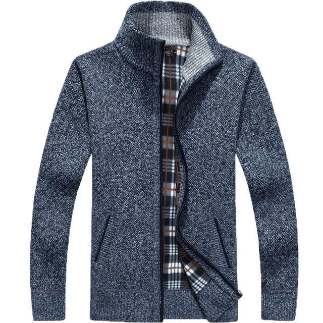 Iker – Pánská pletená bunda s fleece podšívkou