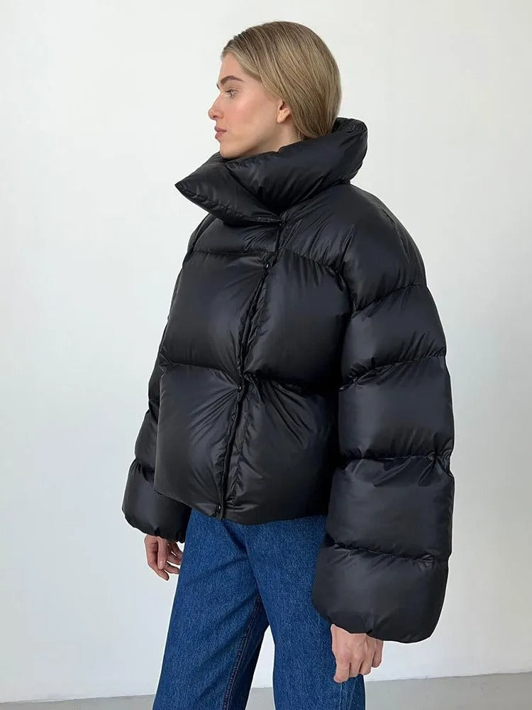 Jana – Teplá Kapuce Krátká Bunda