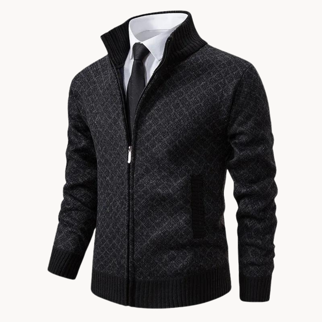 Julien – Svetr s Rolákem z Jacquard Pleteniny