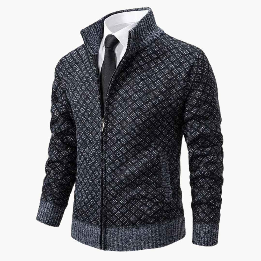 Julien – Svetr s Rolákem z Jacquard Pleteniny
