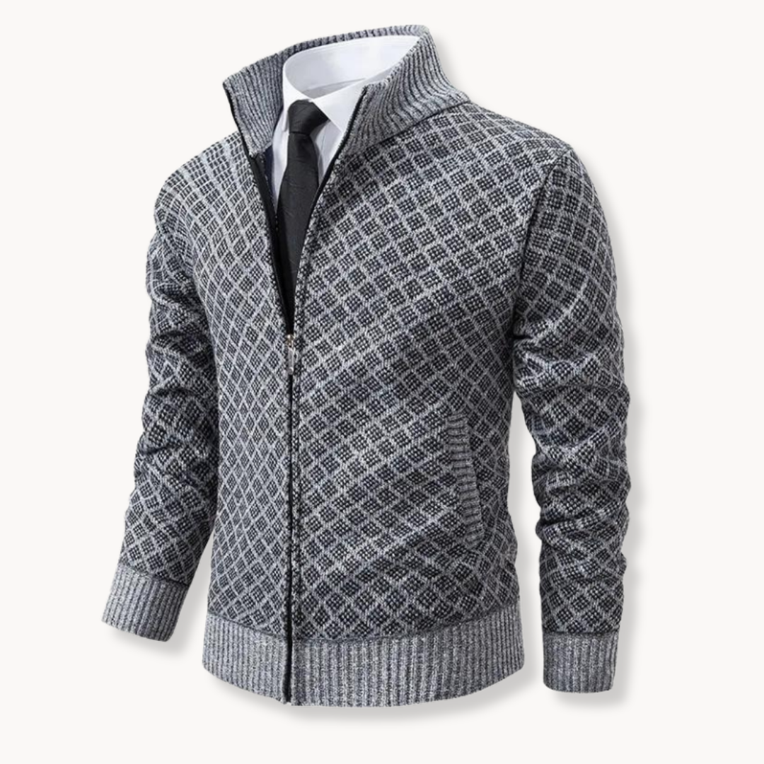 Julien – Svetr s Rolákem z Jacquard Pleteniny