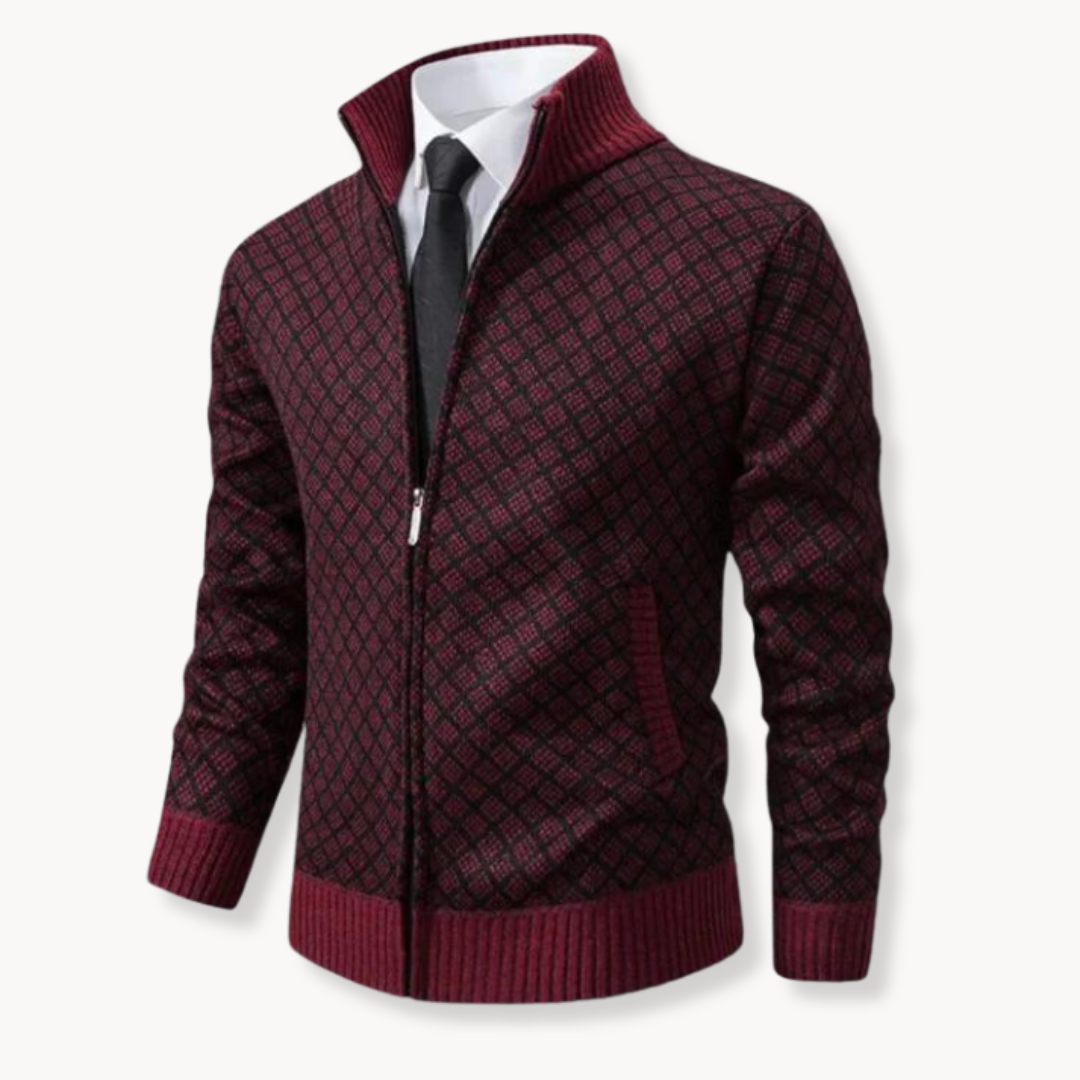 Julien – Svetr s Rolákem z Jacquard Pleteniny