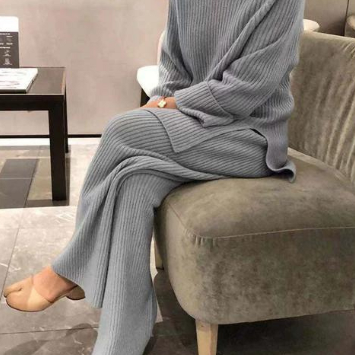 Samantha – Souprava ležérní pletené svetr & kalhoty