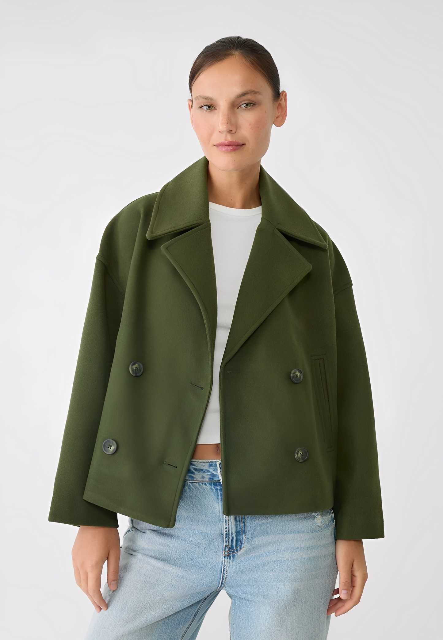 Claire – Krátké Elegantní Dvojřadé Sako
