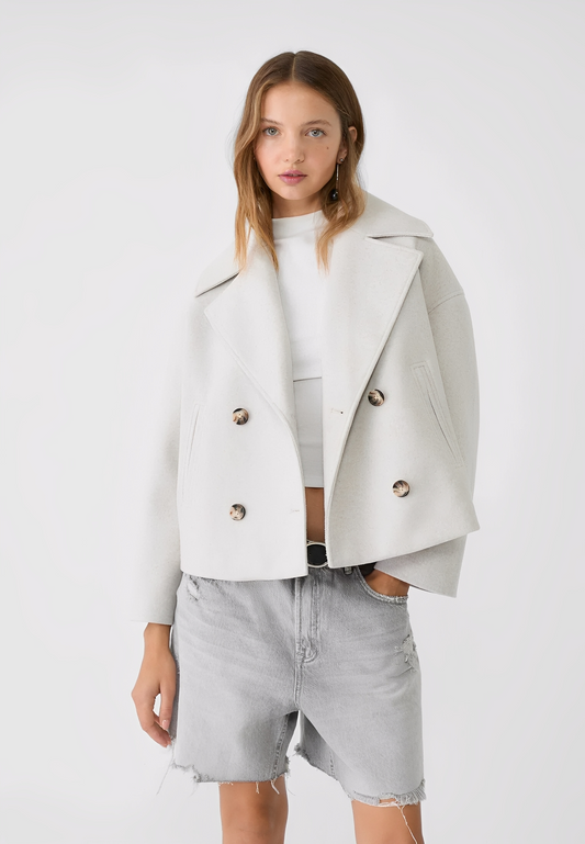 Claire – Krátké Elegantní Dvojřadé Sako
