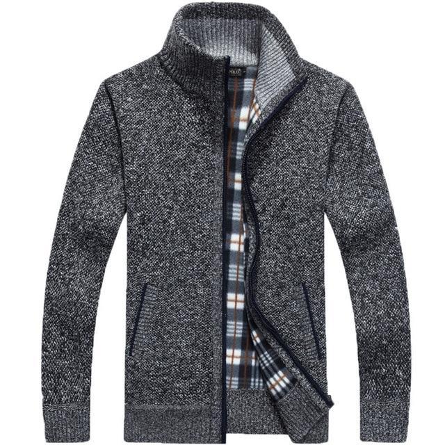 Iker – Pánská pletená bunda s fleece podšívkou